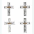 Made4Mattress Wood Home Tabletop Cross with Blessing Bead Design, Assorted Color - 4 Piece MA4268618